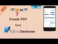 #6 Create PDF from SQLite Database | itext pdf android | itext Android Studio tutorial