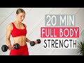 20 MIN FULL BODY TONING \u0026 STRENGTH - Total Body Workout At Home