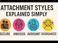 Attachment Styles Explained Simply in 3 minutes