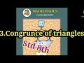 std 8th Maths 13 Congruence of triangles @shortanswer8213