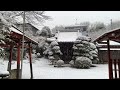 Japan Peaceful Temple Snow Loop 2022.01.06 ASMR Ambience Sound Sleep Meditate Relax Tokyo Suburb
