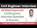Civil Engineering Interview | Civil Engineer Interview Question | Fresher Civil Engineer Interview