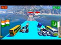 India Vs Pakistan | Gta 5 Indian Cars Vs Pakistan Cars Water Challenge | GTA 5