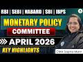 MPC April 2026 Highlights | RBI Monetary Policy Committee | Repo Rate Decision Explained |RBI MPC
