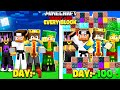 FINALE - 100 Days COLLECTING EVERY BLOCK in Hardcore Minecraft😰
