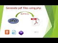 Generate pdf files in php using mpdf-3