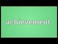 Achievement Meaning