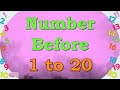 Ordering Numbers | Number That Comes Before from 1 to 20 | Liy Learns Tutorial