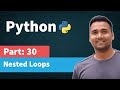 Nested loop in Python | [Part 30] Python Tutorial for Beginners in Hindi