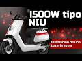 Installing an extra lithium battery for a 1500W NIU electric motorcycle, Quito, Ecuador.
