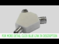 TV AERIAL/COAX CABLE 2 WAY Y SPLITTER/SPLITTING NEW Best
