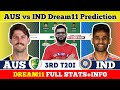 AUS vs IND Dream11 Prediction|AUS vs IND Dream11 Team|AUS vs IND T20I Series|