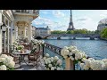 Elegant Morning Jazz on a Paris Balcony ☕ Relaxing Jazz Music \u0026 Gentle Bossa Nova for Focus, Calm