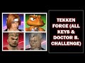 Tekken Force (ALL KEYS \u0026 DOCTOR B. CHALLENGE) - Tekken 3 | PS1