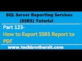 SSRS Tutorial Part 123 - How to Export SSRS Report to PDF