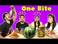 EXTREME ONE BITE EATING CHALLENGE | BIG BITE EATING COMPETITION