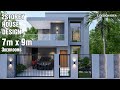 Modern House Design | 7 x 9 Meters 2Storey | 3Bedrooms (Cozy and Modern)