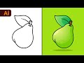 Adobe Illustrator Beginner Tutorial: Create a Vector Pear from Sketch (HD)