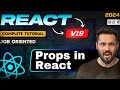 React JS 19 Tutorial in Hindi #18: Props in React JS | Pass data between component