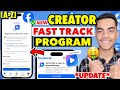 Facebook New Monetization Update | How To Apply for Facebook Creator Fast Track Program