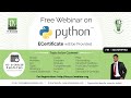 Live | Python Webinar | Python Programming for Beginners - Python Tutorial | Day 2 (15/7/20-21/7/20)
