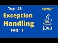 TOP 25 Java Exception Handling Interview Questions \u0026 Answers | Ashok IT