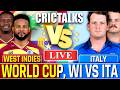 🔴 WI vs ITA Live Match Today, T20 World Cup 2026 West Indies v Italy Live Cricket Score Commentary