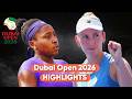 Coco Gauff vs Elise Mertens Dubai Open 2026 2nd Highlights