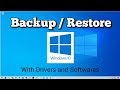 Backup and Restore Windows 10 with Drivers and Softwares, System Image and System Recovery Drive.