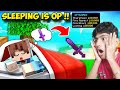 MINECRAFT BUT SLEEPING GIVES OP ITEMS !!