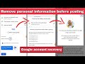 Remove personal information before posting | 4th setep is not posted google account