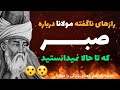 صبر |چگونه هنگام مشکلات صبر کنیم| معنای زندگی با مولانا _ جلسه (۱۱) the meaning of life with Rumi