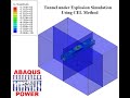 Tunnel under Surface Explosion in ABAQUS