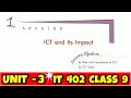 ICT and Its Impact Class 9th Information Technology 402 Unit 3 Sumita Arora | ict and its impact
