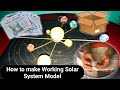 How to make working solar ☀️🌎🪐system model project work for student 📚✏️🪐