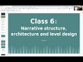 Level Design and Game Architecture – Lectures 6: Narrative Structure, Architecture, and Level Design