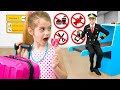 Eva and Mom New Airplane adventures for kids