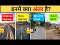 राष्ट्रीय राजमार्ग, राज्य राजमार्ग, जिला सड़क, ग्रामीण सड़क में क्या अंतर है || ग्रामीण रोड क्या होता है