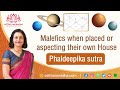 Malefics when placed or aspecting their own House | malefic planets astrology | Malefics planets