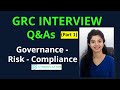 GRC Interview Questions and Answers | Part 1 | Governance, Risk and Compliance Interview Questions