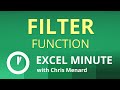 Excel FILTER Function |  Excel One Minute Functions Explained
