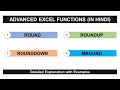 Advanced Excel Functions: ROUND, ROUNDUP, ROUNDDOWN, MROUND || Tutorial in Hindi #AdvancedExcel