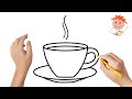 How to draw a cup of tea | Easy drawings