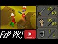 Brutal F2P Pure Str PKing Rune 2h High Hits #5 (OSRS PVP) CB 57 - Alpthegreat