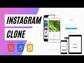 How To Create A Complete Frontend Responsive Instagram-clone with Html, CSS \u0026 JavaScript