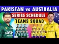 Pakistan vs Australia T20 Series Schedule 2026|pakistan T20 squad |Australia T20 squad  