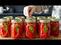 preserve peppers in jars in 10 minutes! you will need food supplies!