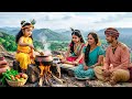जब नन्हे कान्हा और राधा ने चूल्हे पर बनाया मैया और नंद बाबा के लिए खाना || Shree Krishan #bhakti