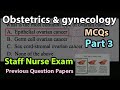Obstetrics and gynaecology nursing questions MCQS