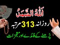 Allah Hu Samad Rozana 313 Baar Parhne Ke Fayde Aur Mojzat Dolat Ka Powerful Wazifa | Allah Hu Samad